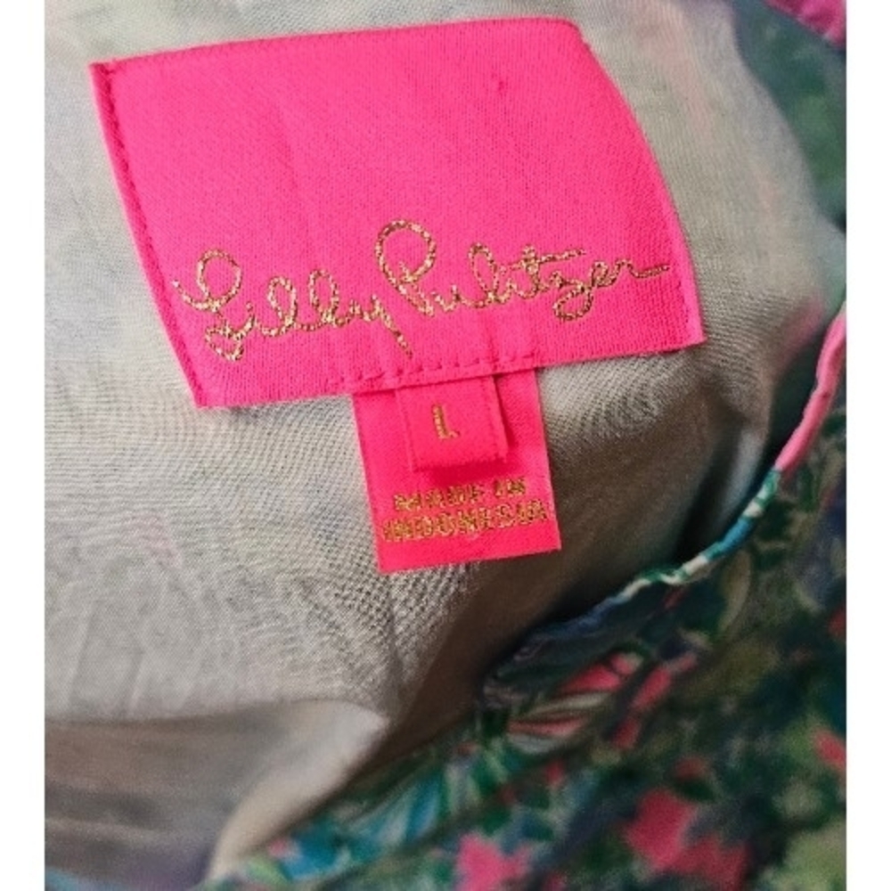 Lilly Pulitzer Aldena Ruffle Sleeve Cotton Dress - Picture 8 of 8